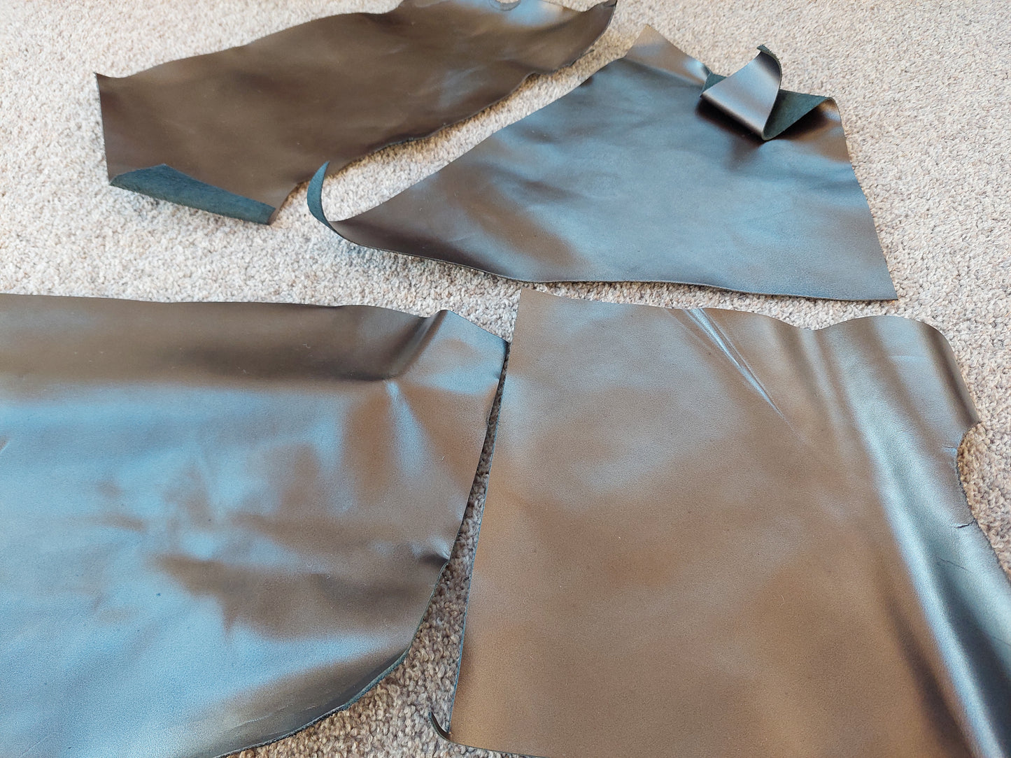 4 x Bronze Leather Pieces