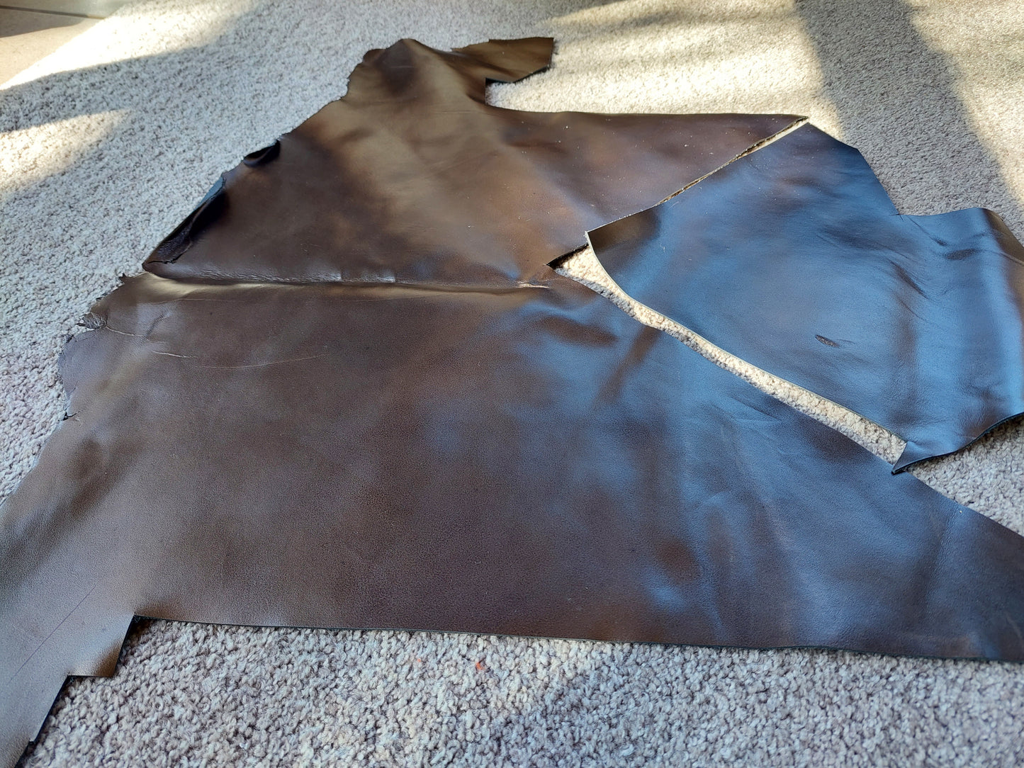 2 x Bronze Leather Pieces