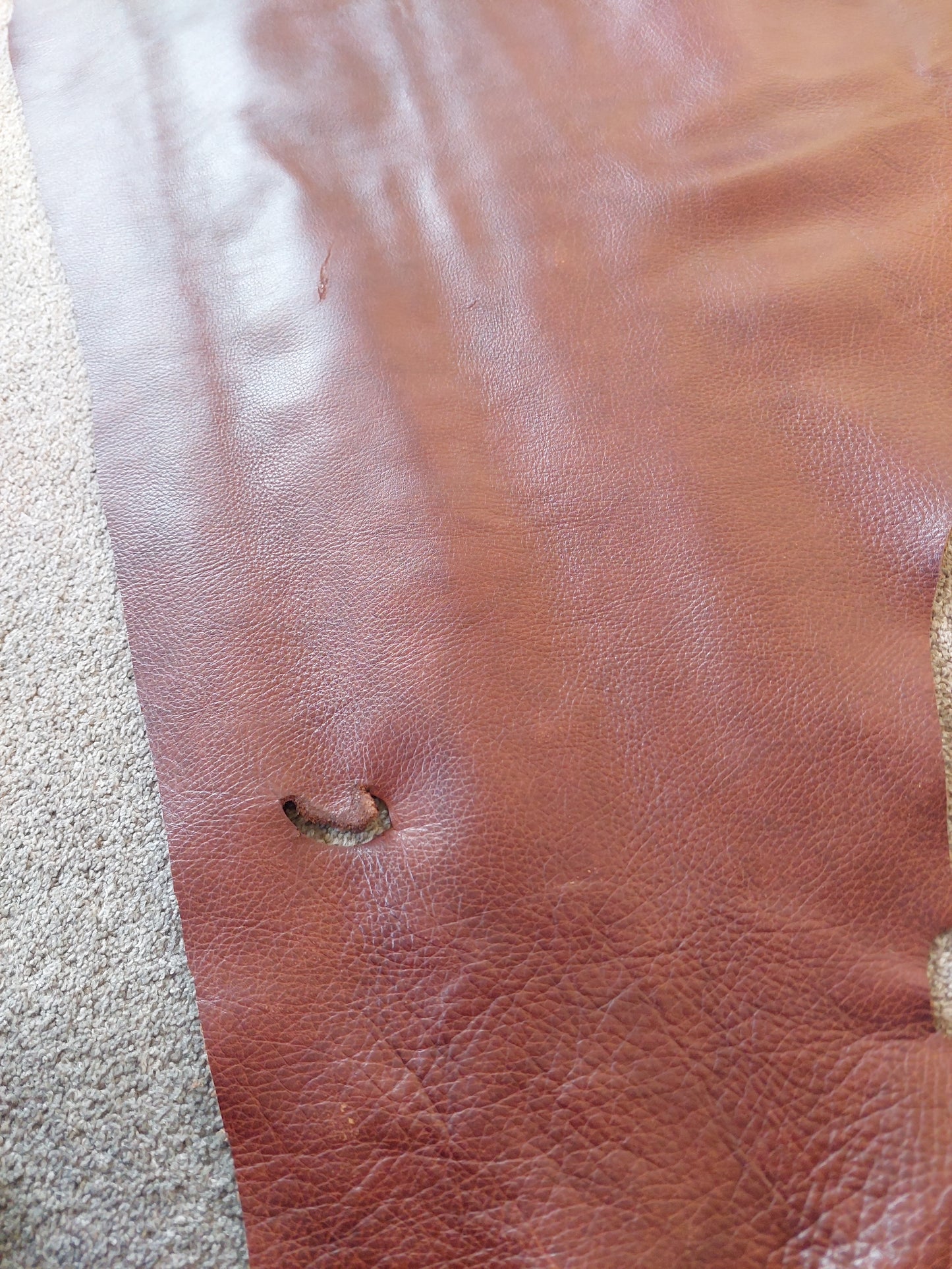 Large Brown Leather Piece - 2mm
