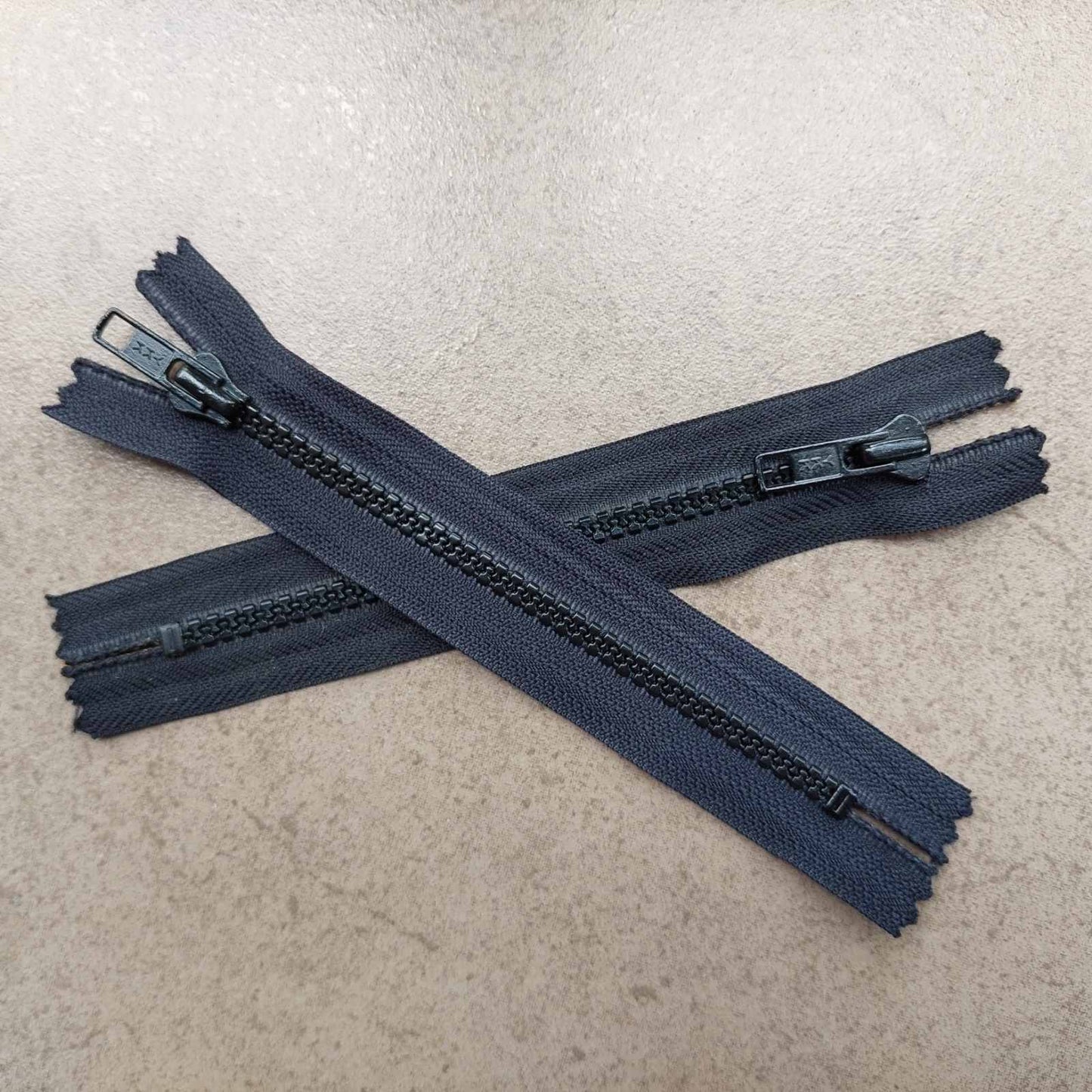Black YKK Vislon Zip - 15cm (6")