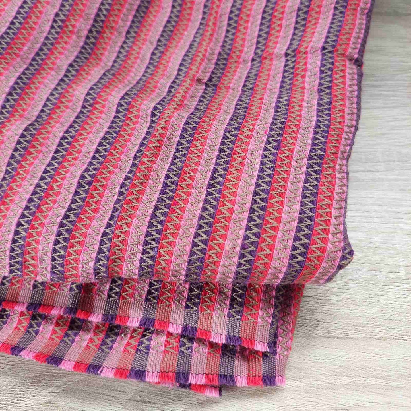 Recycled Fabric - Pink, purple & red stripes