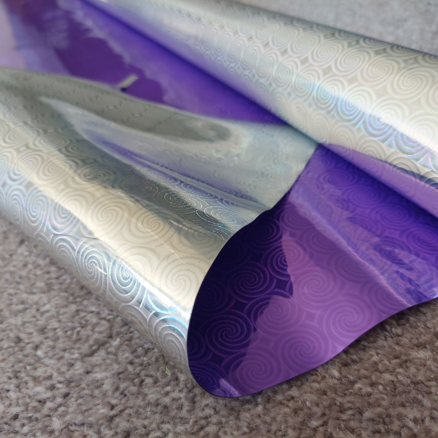 Doubled Sided Holographic Vinyl Fabric - Per Meter