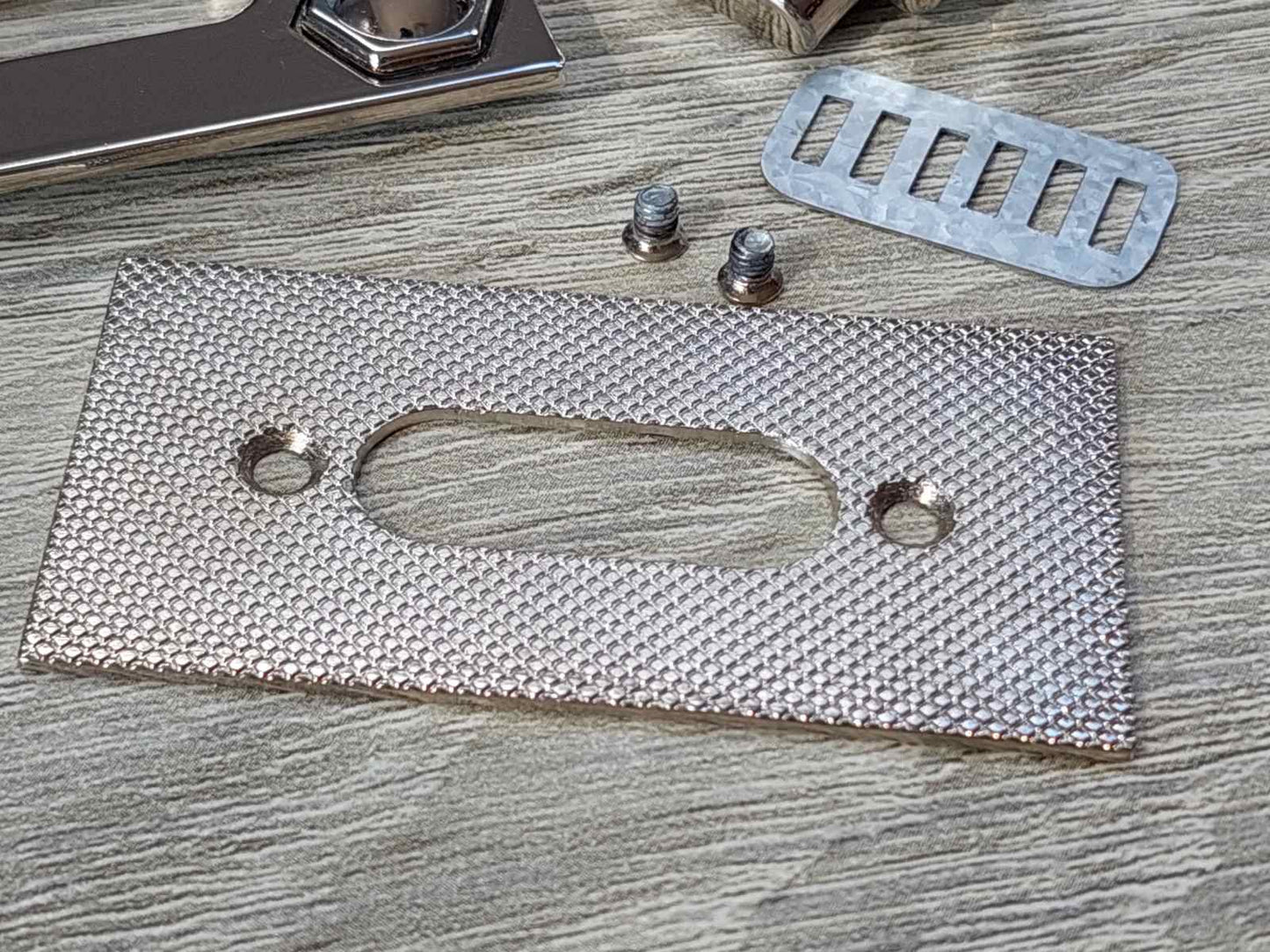 Silver Rectangle Twist Lock Bag Closure Set