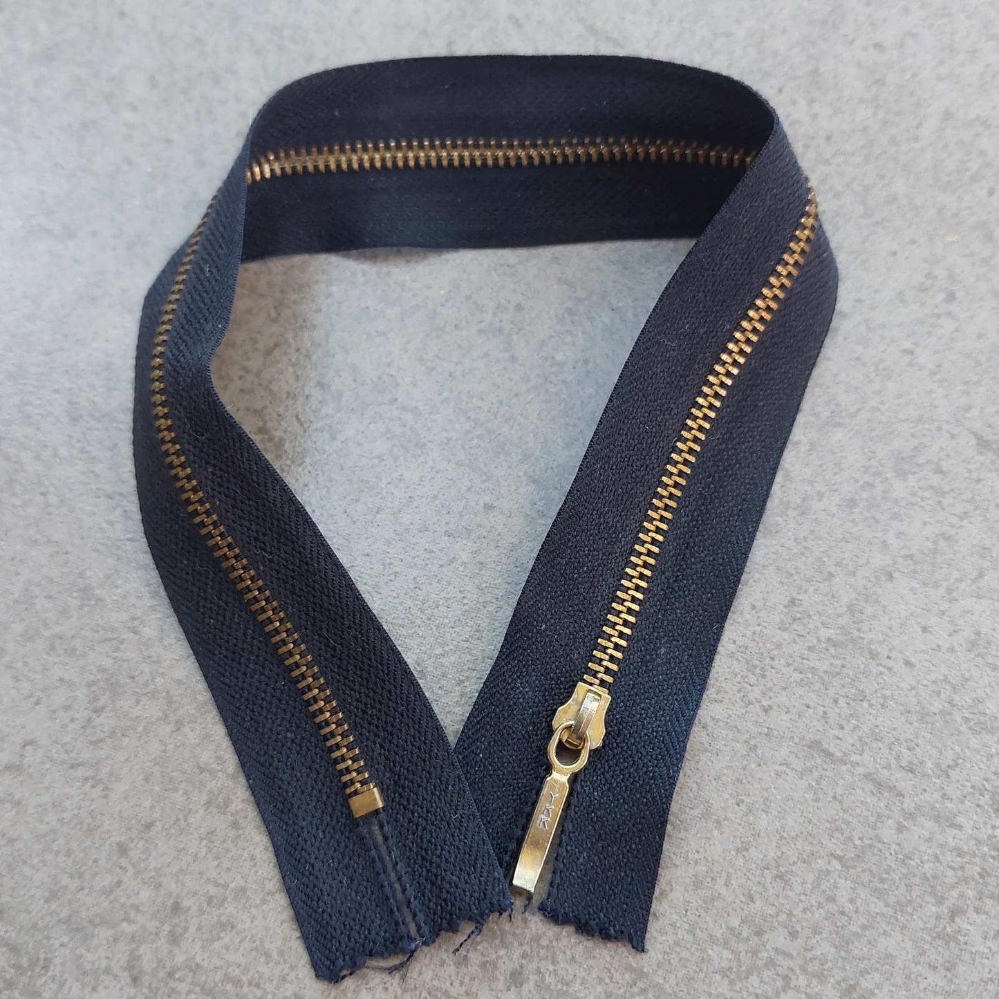 Vintage YKK Metal Zip - 32cm (12.5") - Black