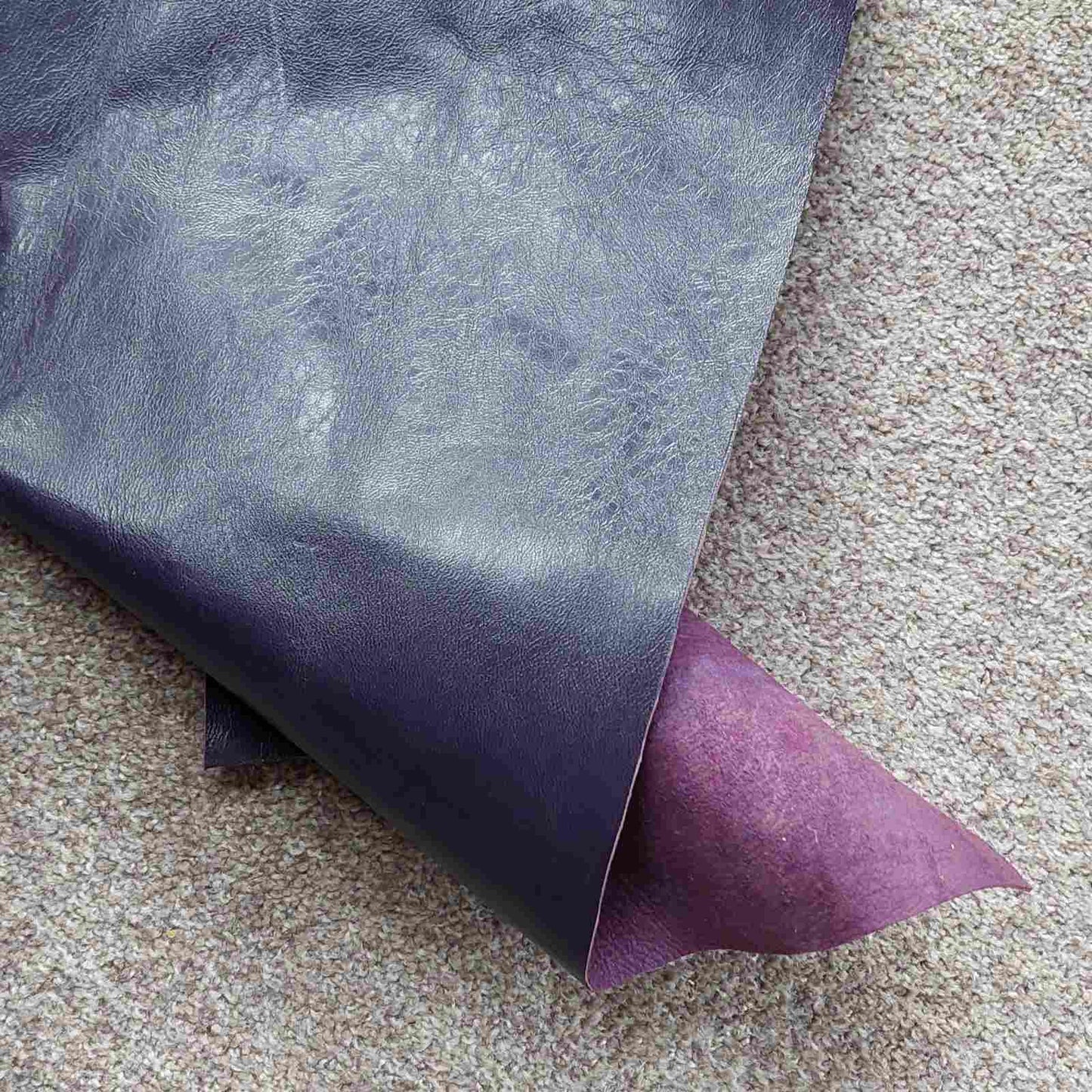 Dark Purple Scrap Leather Piece