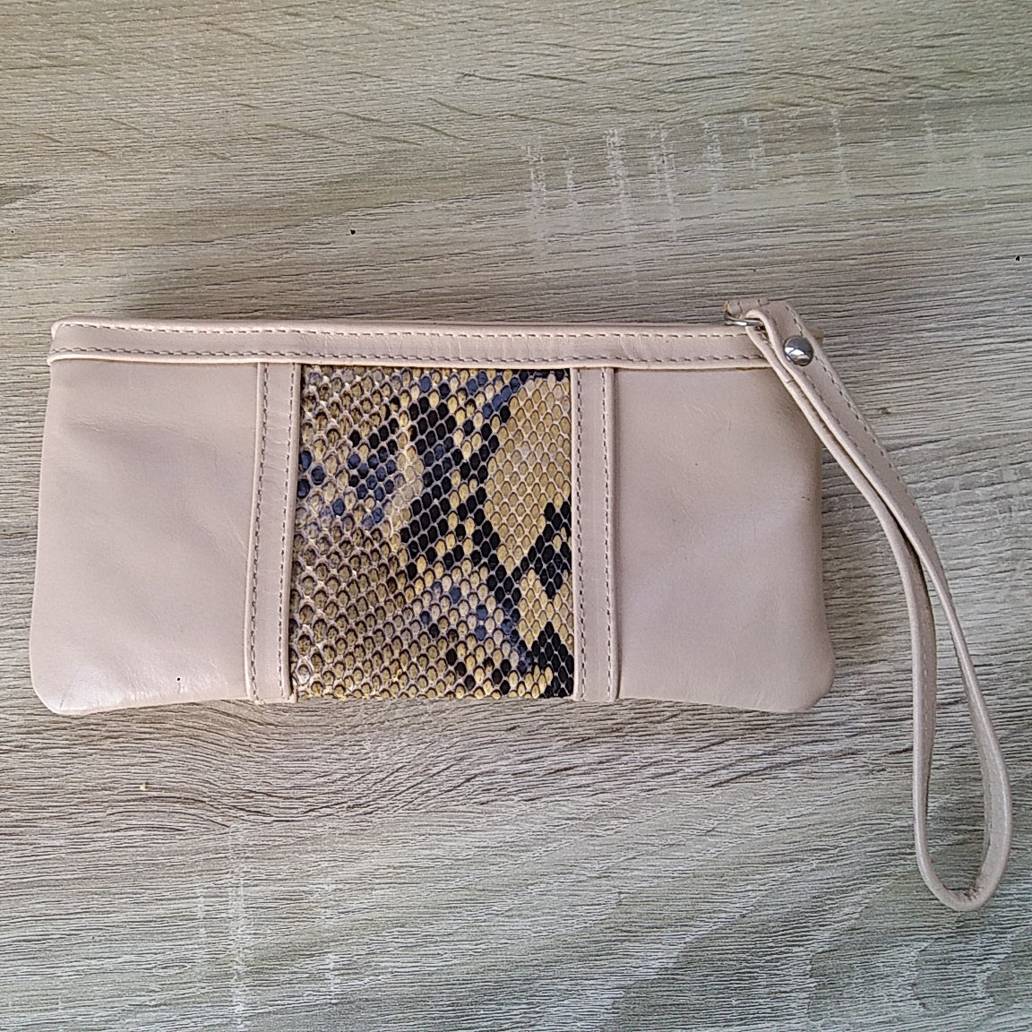 Vintage Clutch - Snake Skin & Leather Clutch