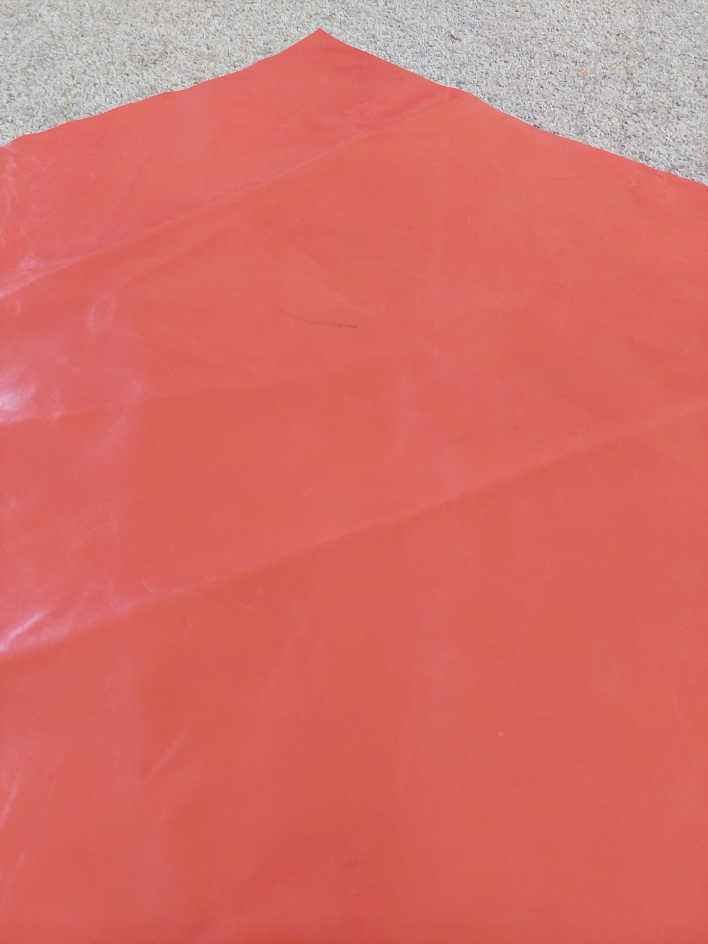 Red Scrap Leather Piece
