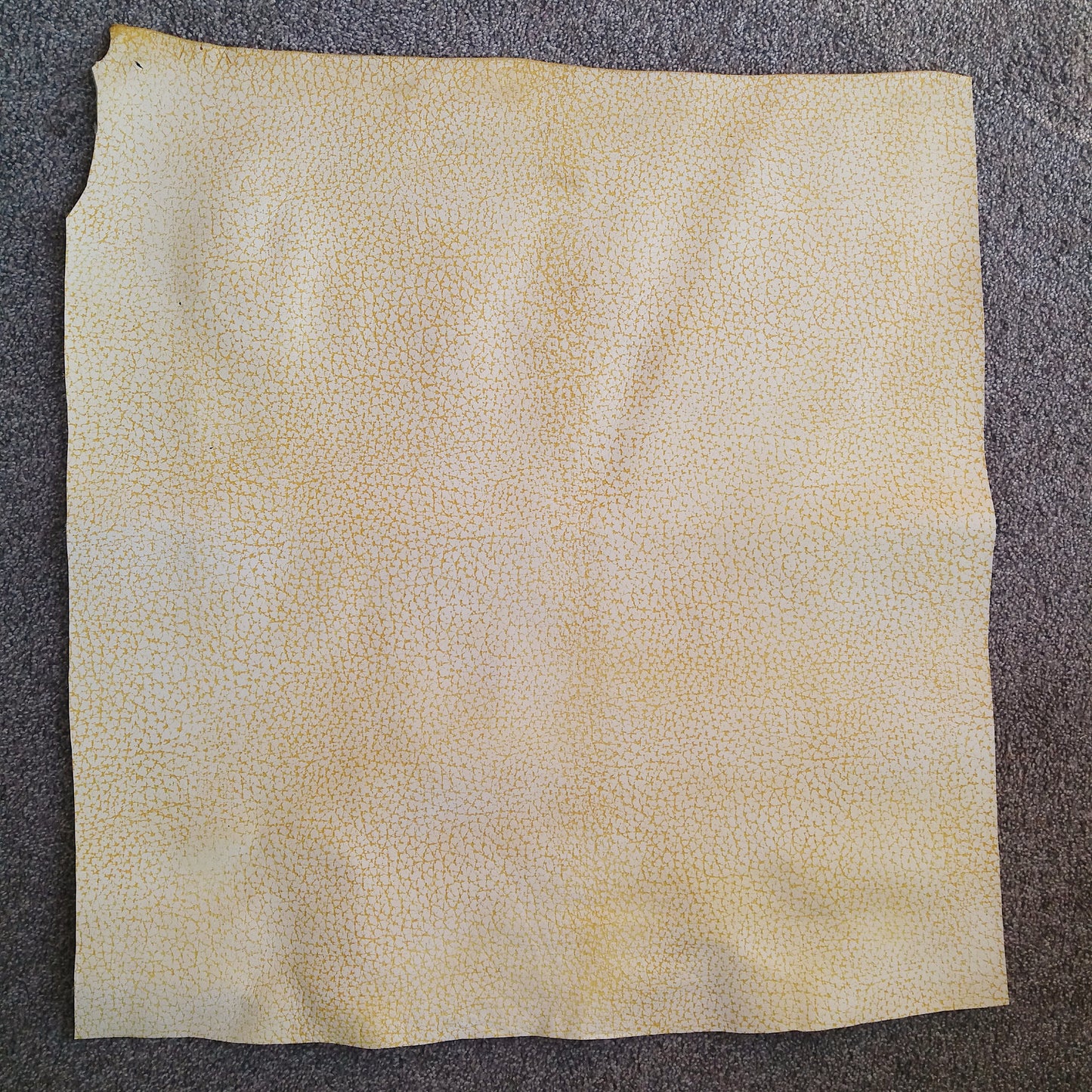 Yellow/ White Print Leather Piece