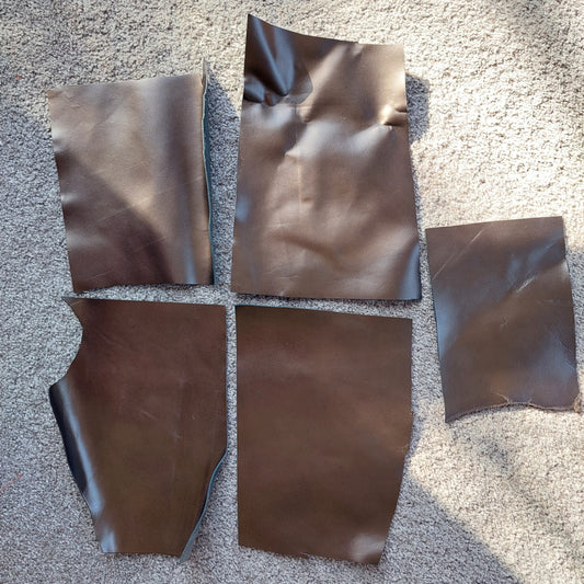 5 x Bronze Leather Pieces