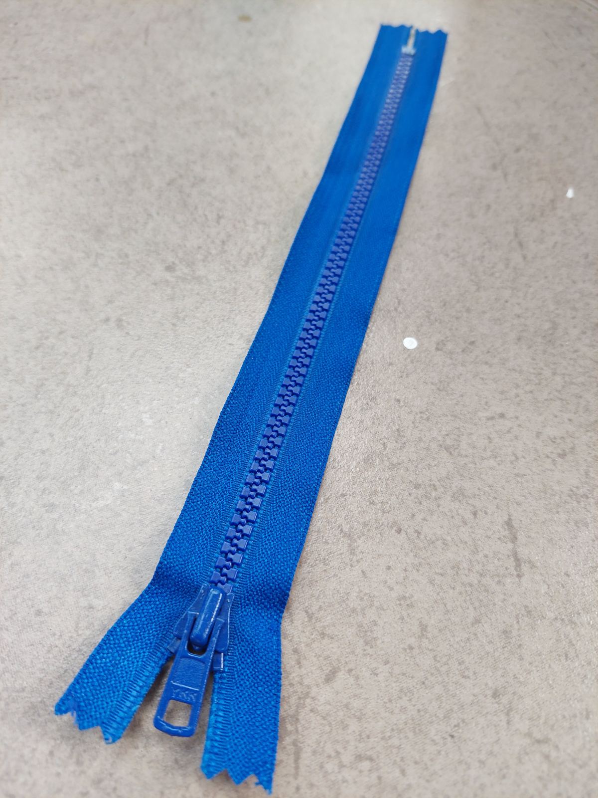 1 x Blue YKK Vislon Zip - 25cm (10")