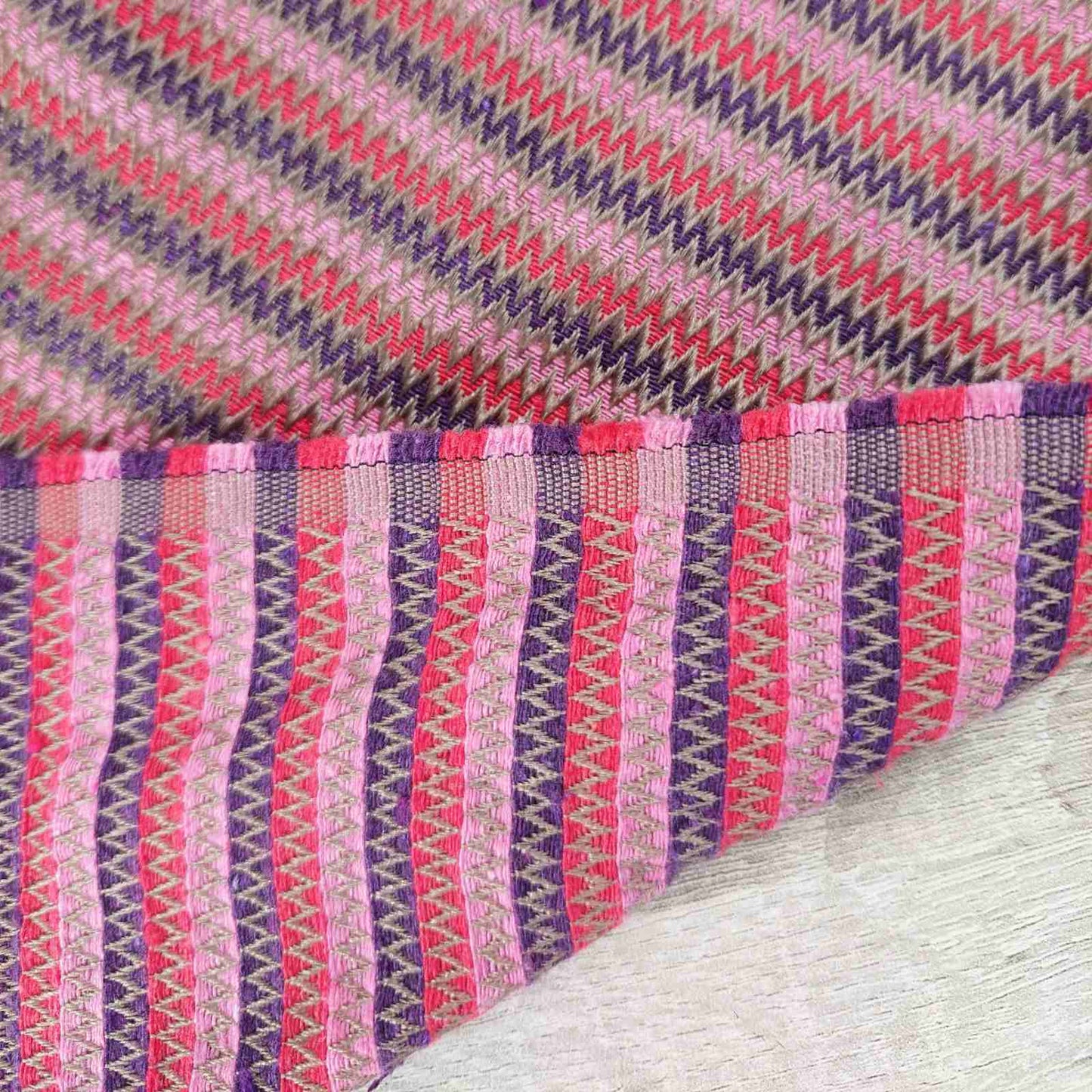Recycled Fabric - Pink, purple & red stripes