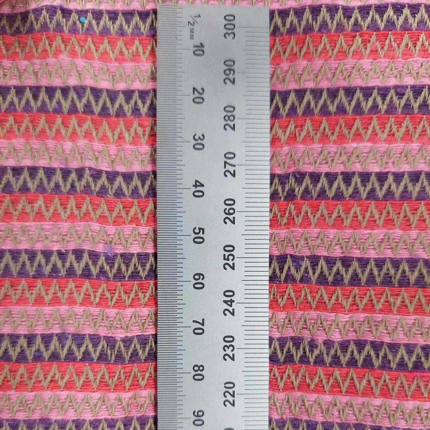 Recycled Fabric - Pink, purple & red stripes