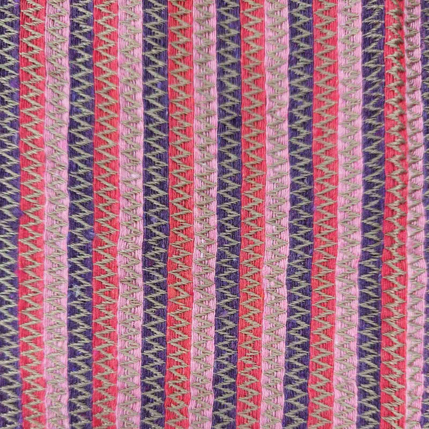 Recycled Fabric - Pink, purple & red stripes