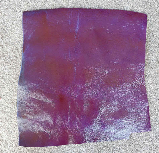 Bright Purple Scrap Leather Piece