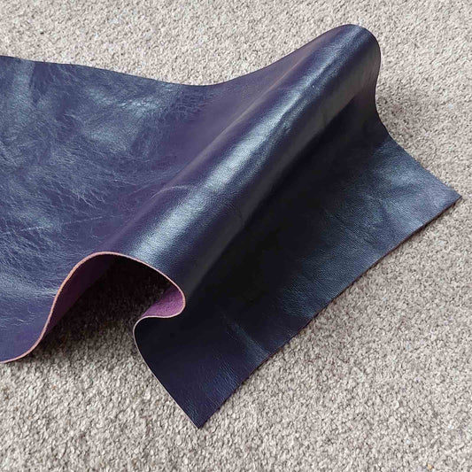 Dark Purple Scrap Leather Piece