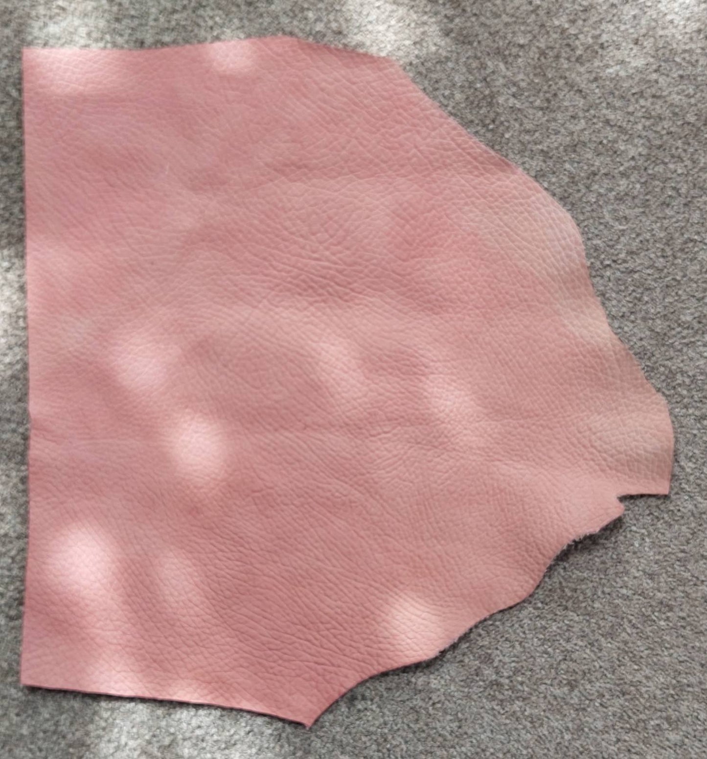 Pink Textured Scrap Leather Piece