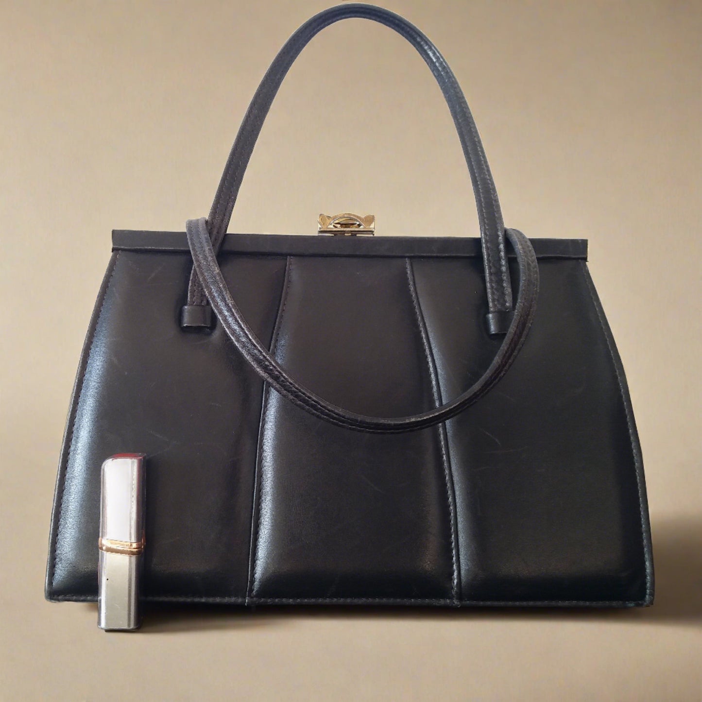 Vintage Bag - Black Ladies Handbag