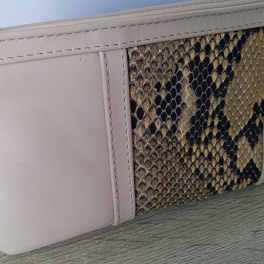 Vintage Clutch - Snake Skin & Leather Clutch