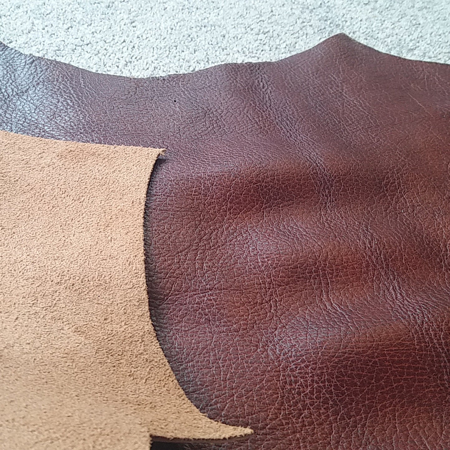 Brown Scrap Leather Pieces - 2mm