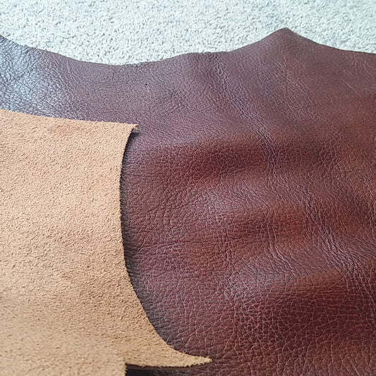 Brown Scrap Leather Pieces - 2mm
