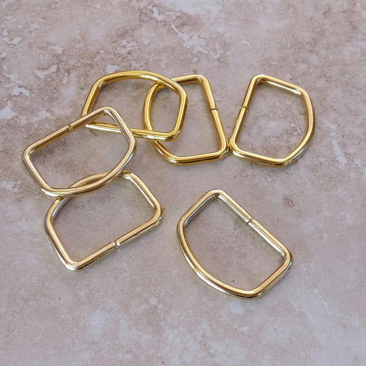 10 x Gold Metal D - 1" (25mm) wide