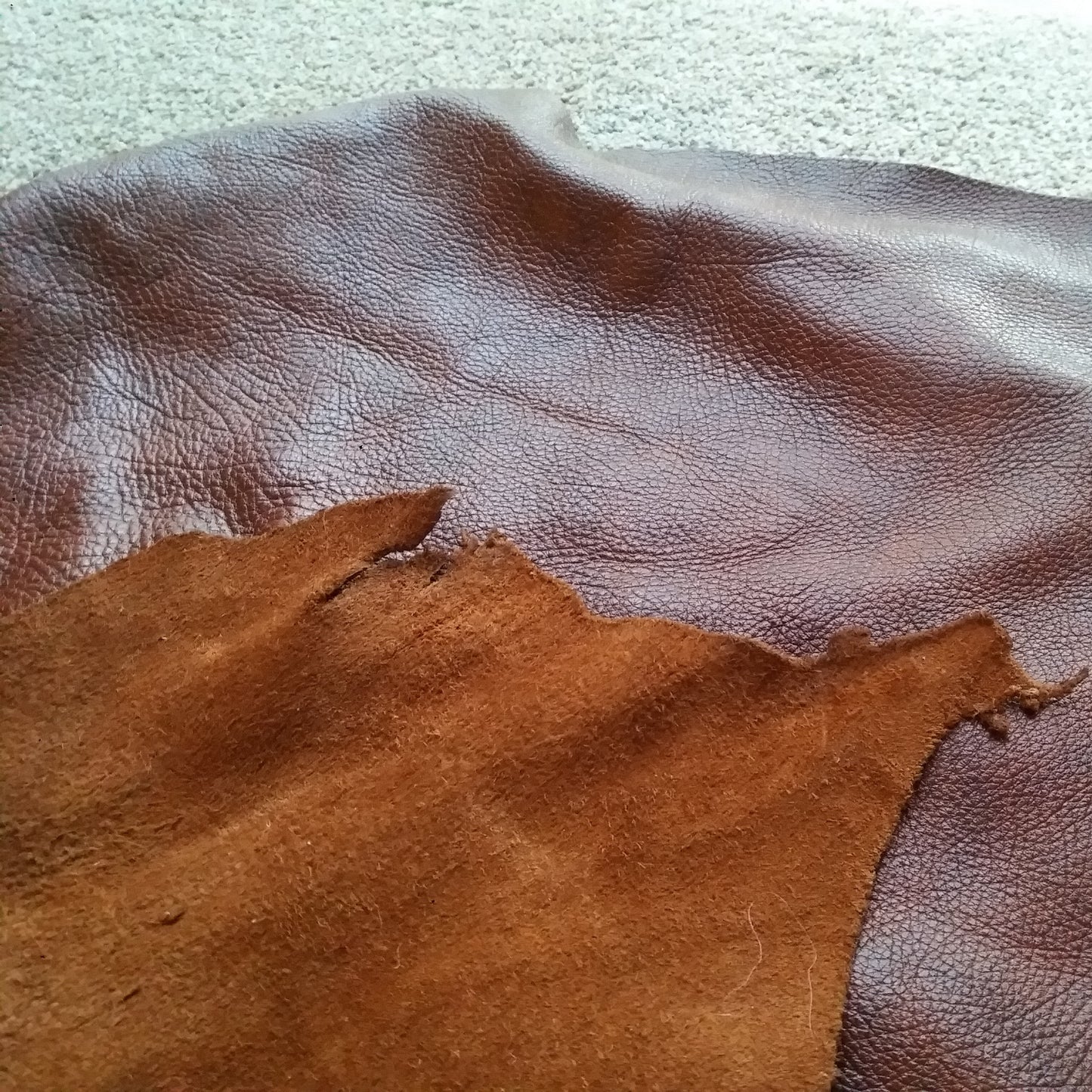 Large Brown Leather Piece - 2mm