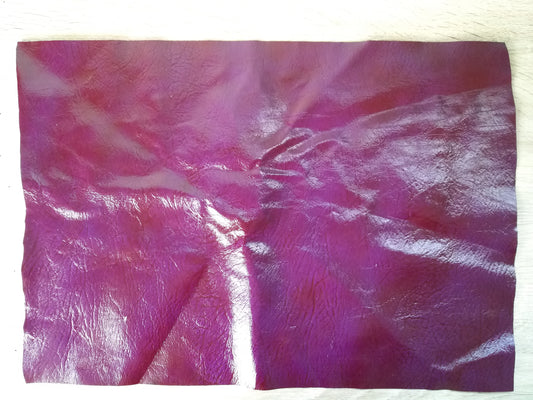 Bright Purple Scrap Leather Piece