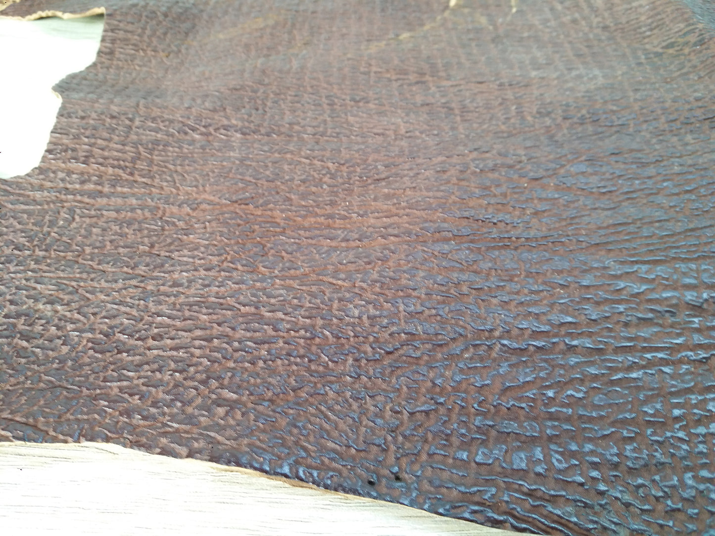 Textured Brown Scrap Leather Piece