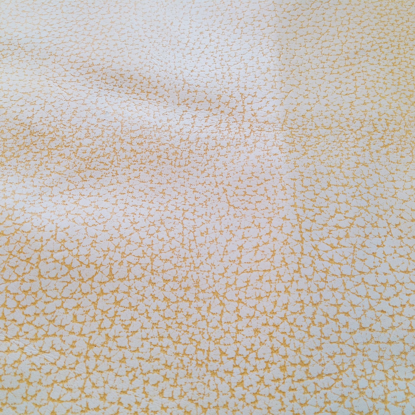 White/ Yellow Print Leather Piece