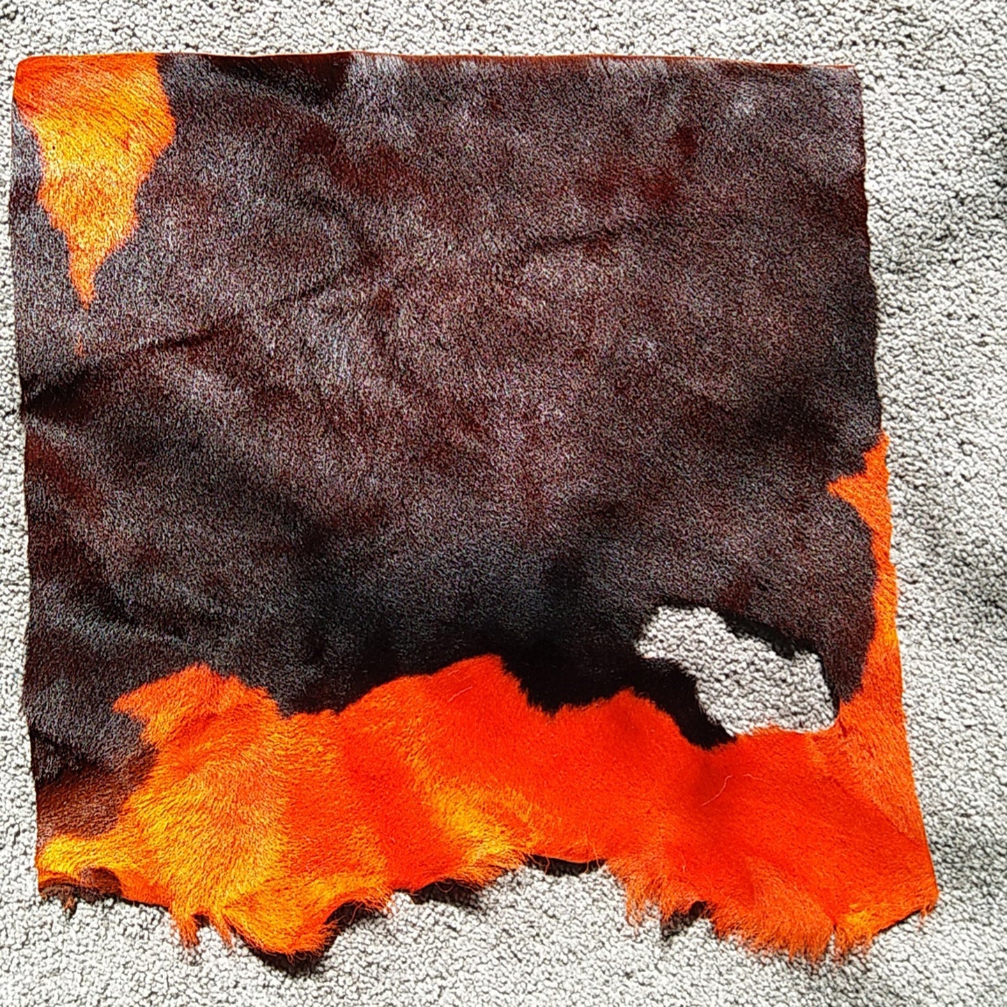 Cowhide Leather Piece - Orange
