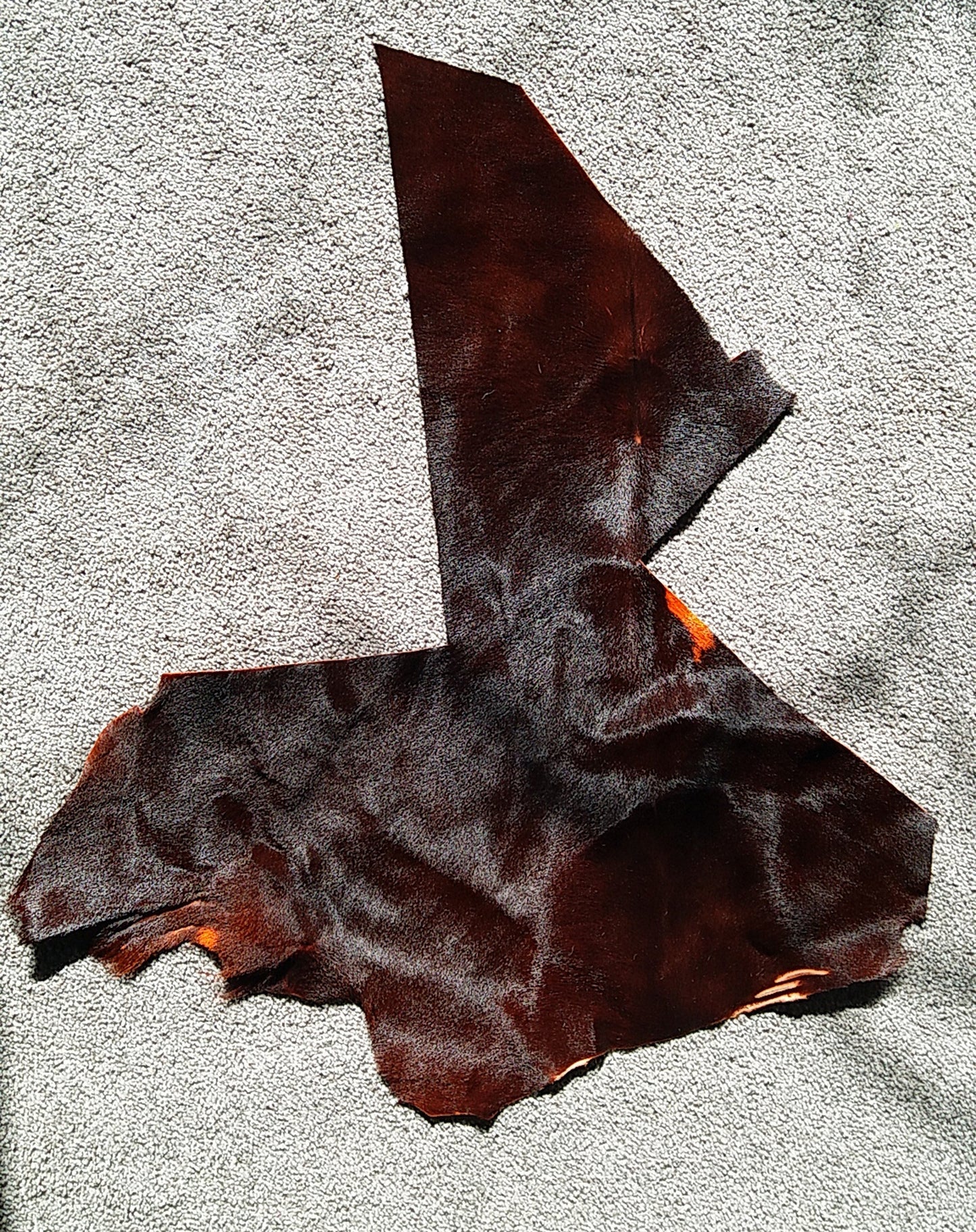 Cowhide Leather Piece - Orange