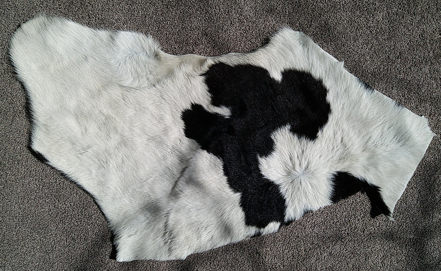 Cowhide Leather Piece - Black & White