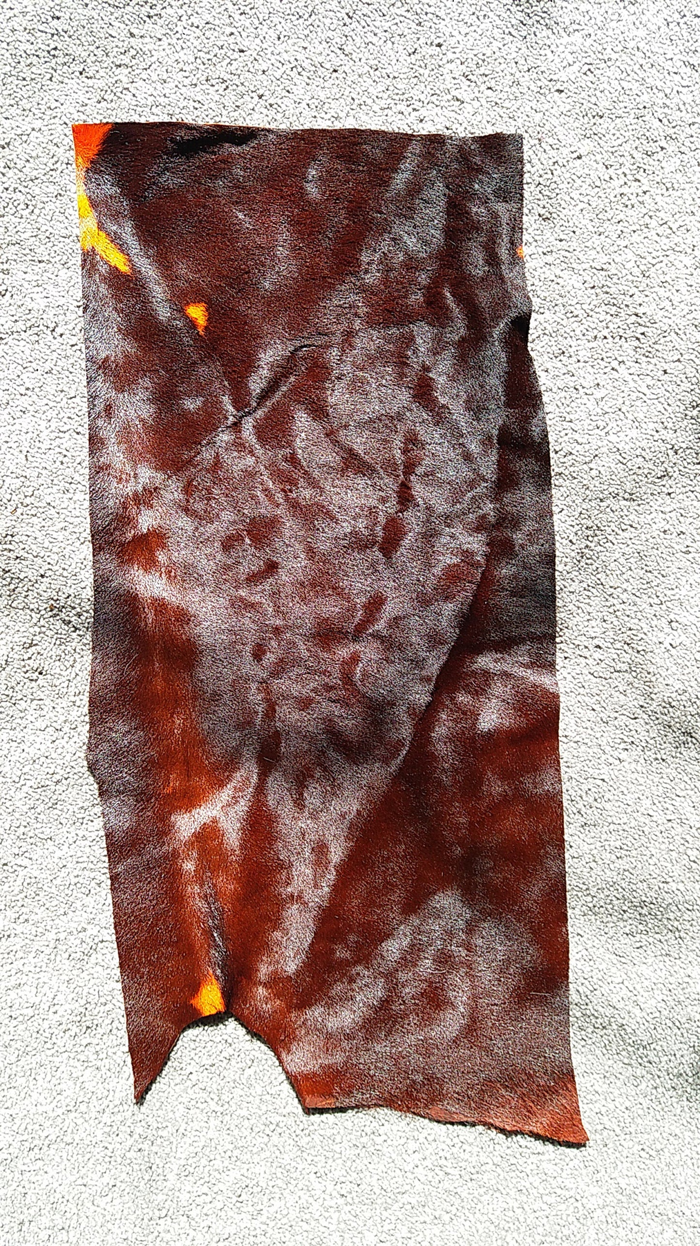 Cowhide Leather Piece - Orange