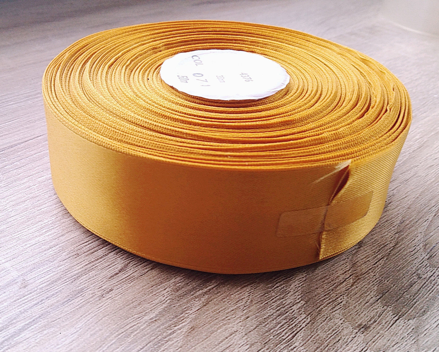 Ribbon- Gold Satin - 36mm wide - 50 meter roll