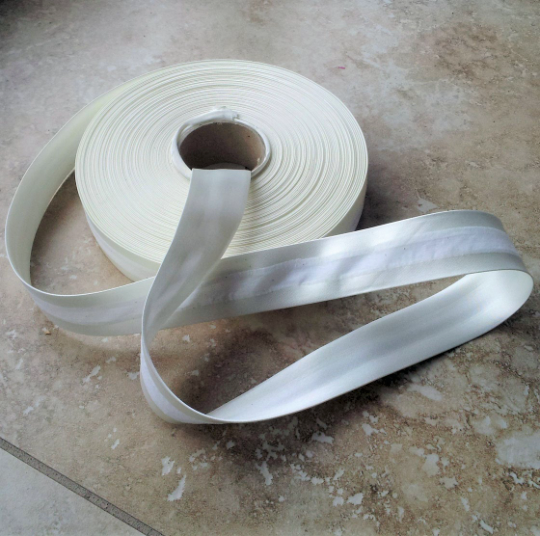 Ribbon- White Satin - 1" (25mm) - pre-folded